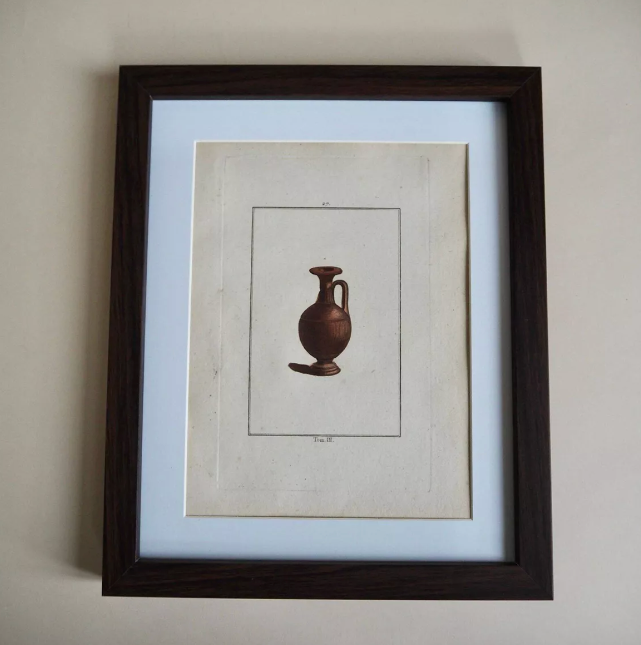 Triptyque de gravures poterie antique anciennes