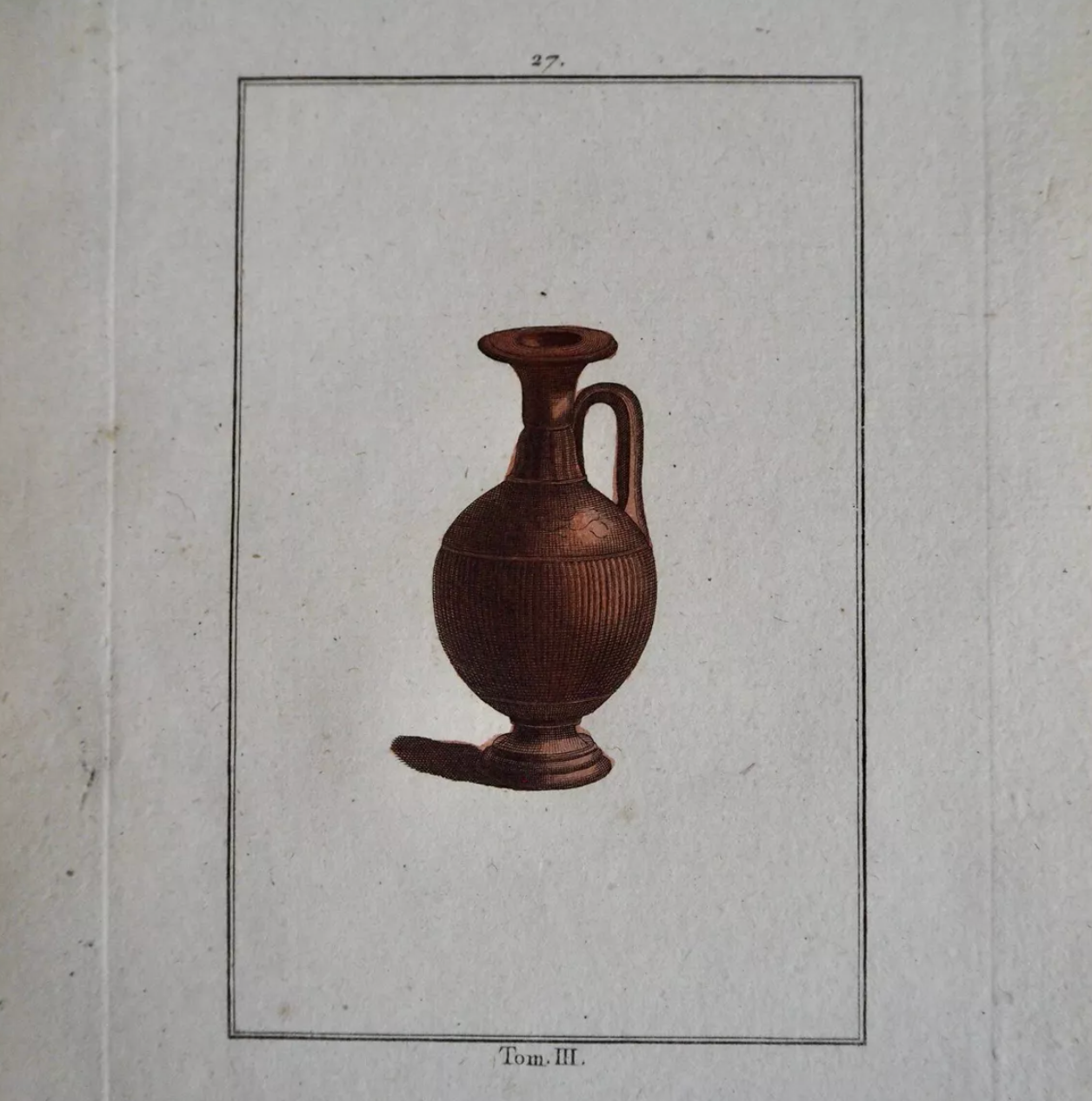 Triptyque de gravures poterie antique anciennes