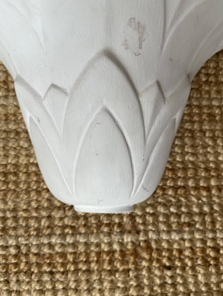 Paire d'appliques en plâtre, décor palmettes, XXe