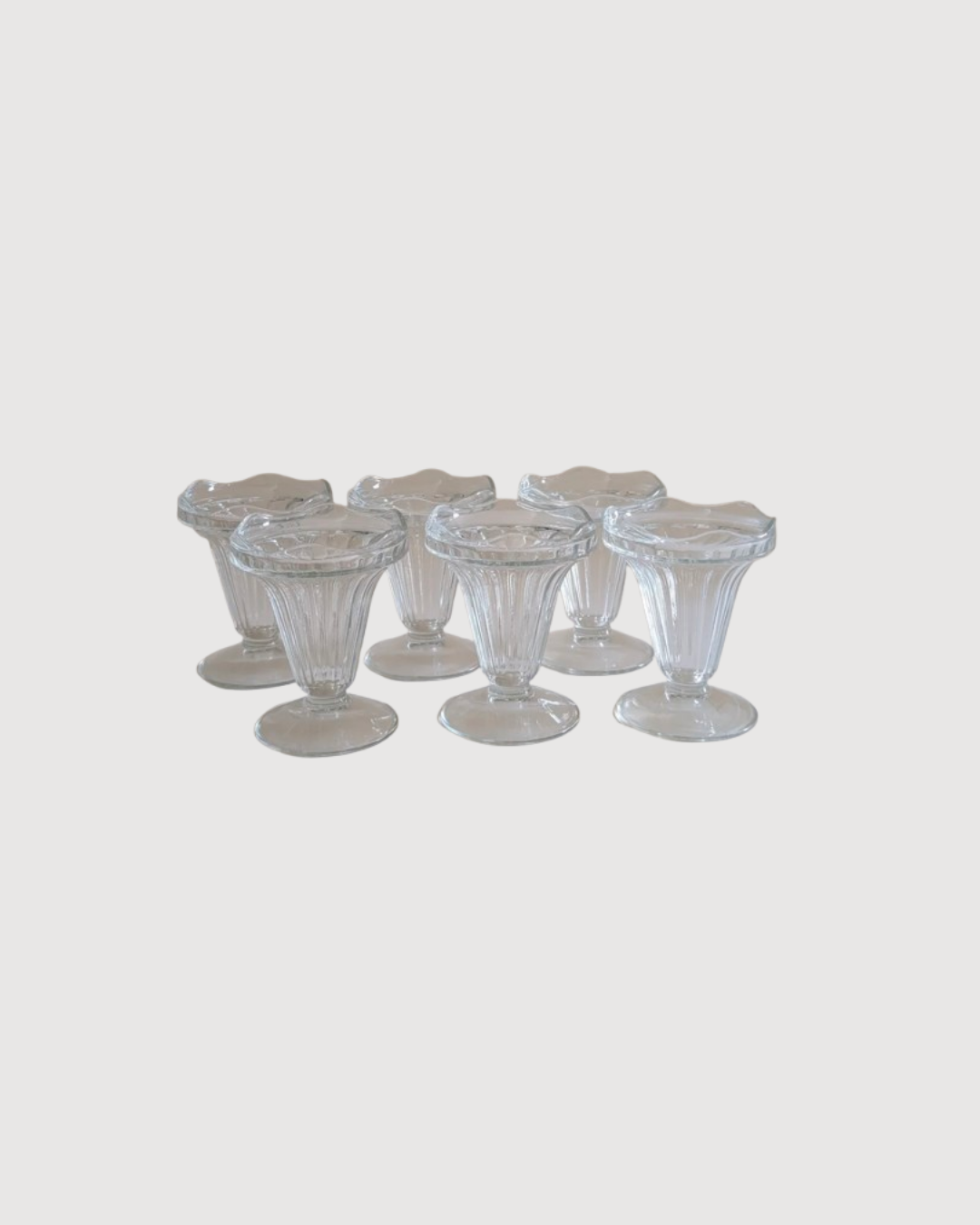 Ensemble de 6 coupes à glaces en verre