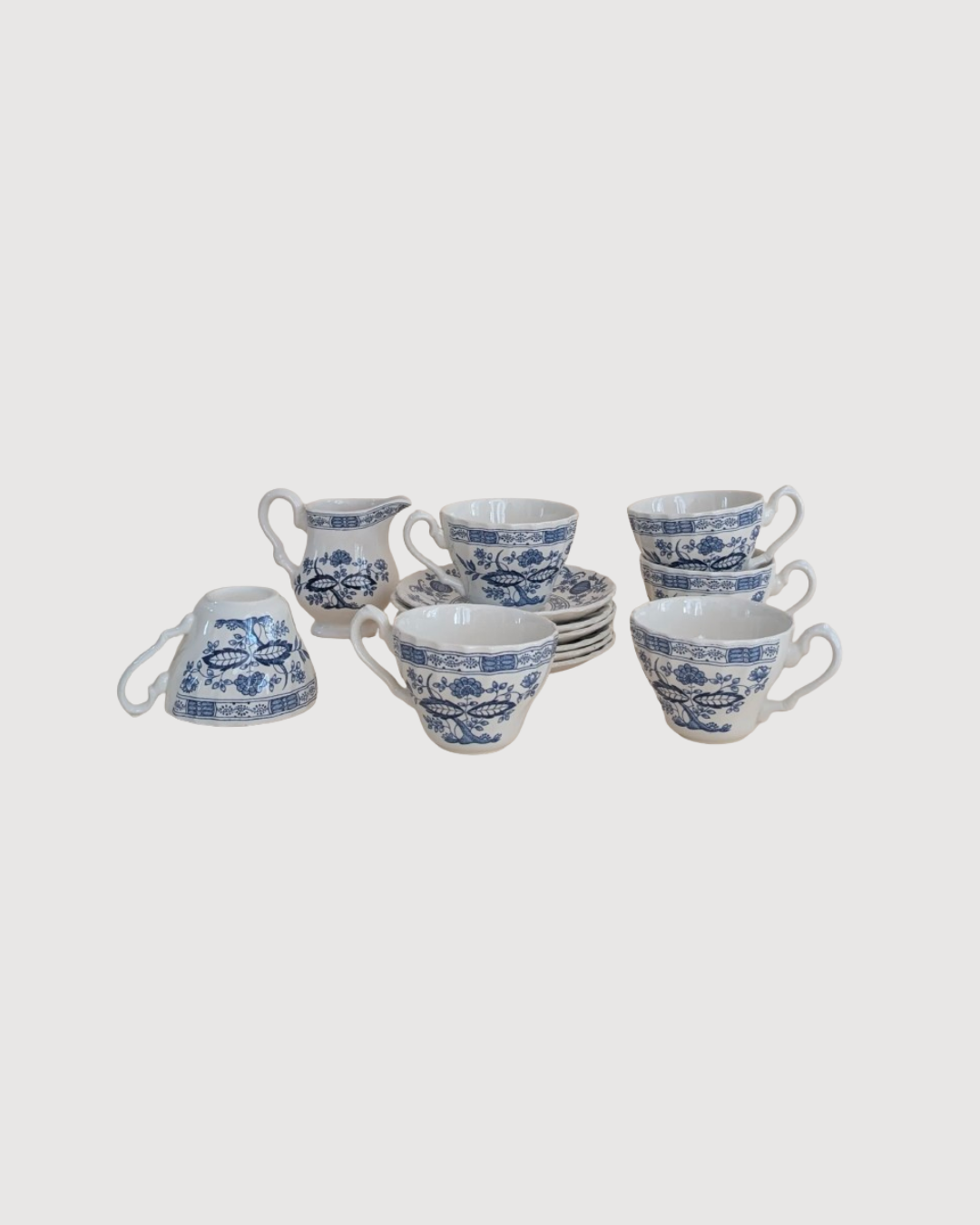 Ensemble de 6 tasses à café et son pot à lait