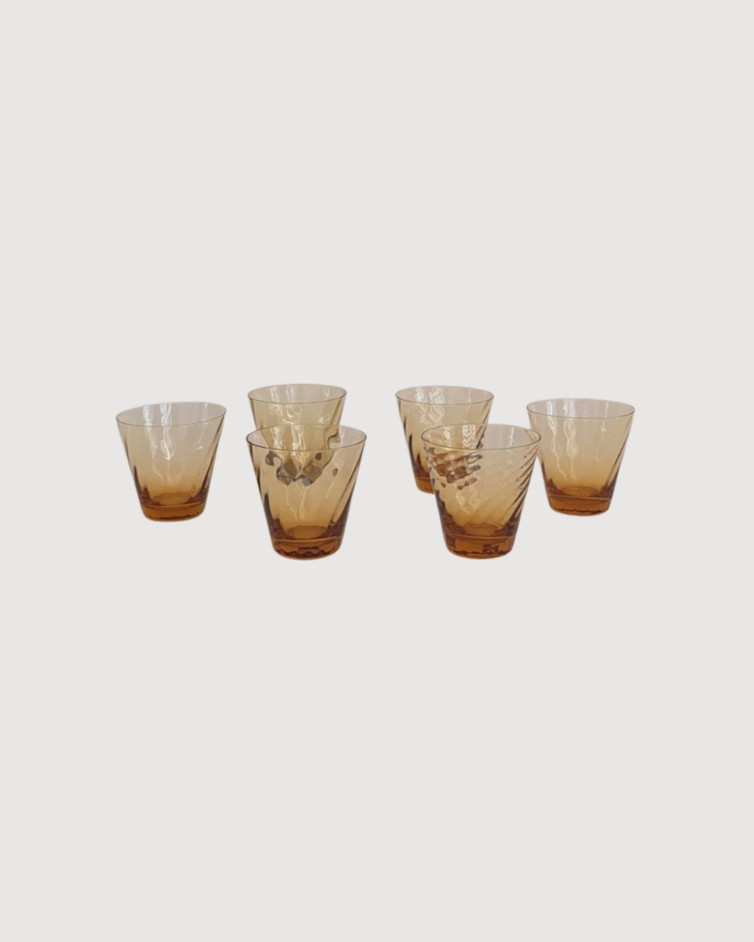 Ensemble de 6 verres ambrés