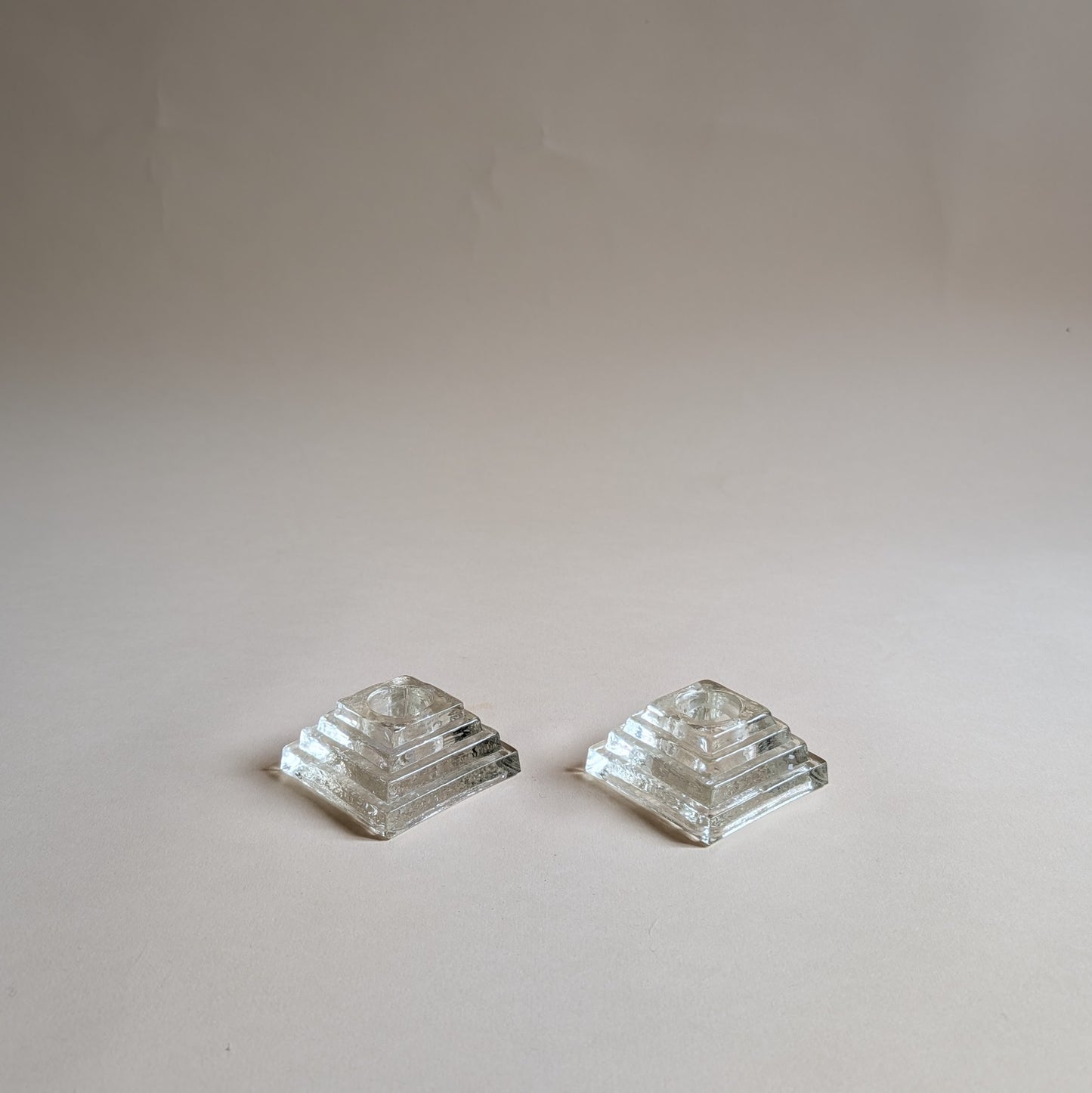 Bougeoirs en verre