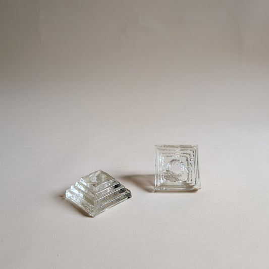 2 BOUGEOIRS EN VERRE