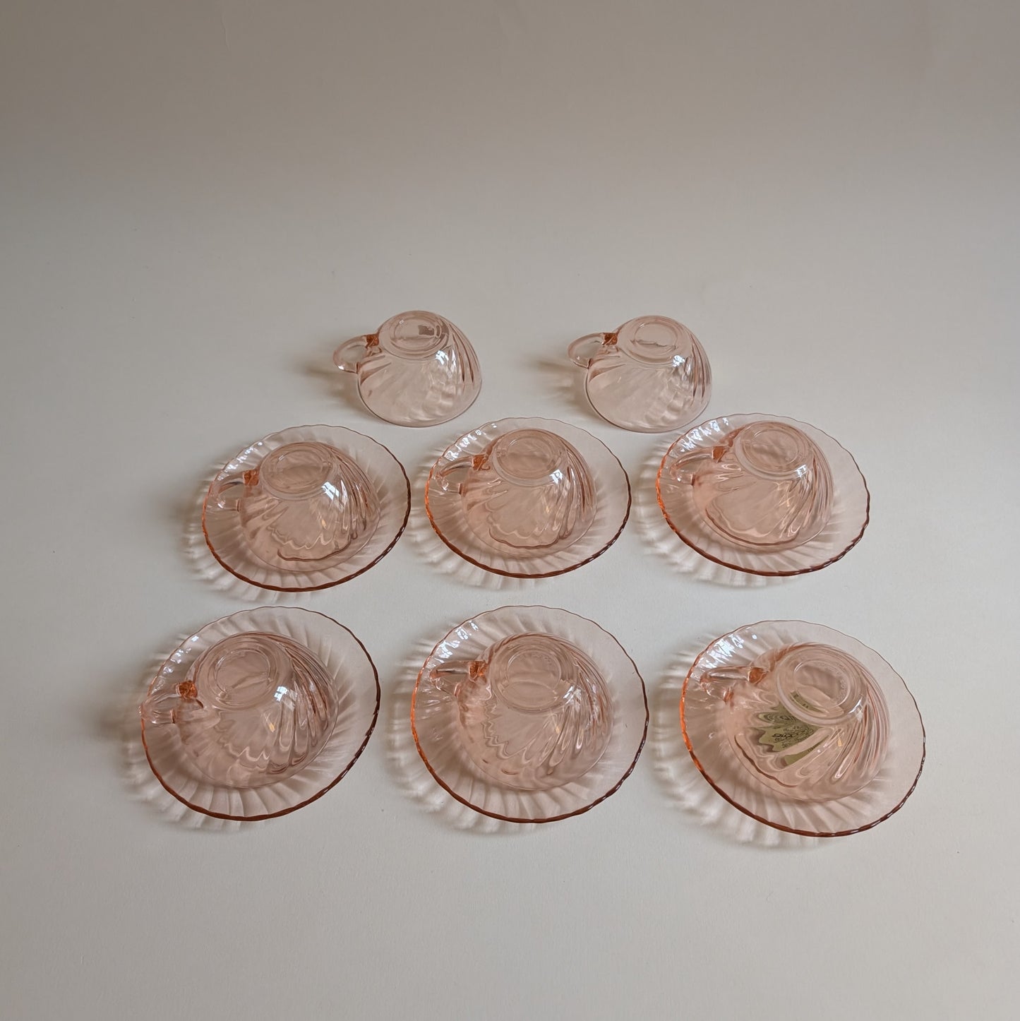 Service à thé ou café Rosaline, Arcoroc France, années 70/80