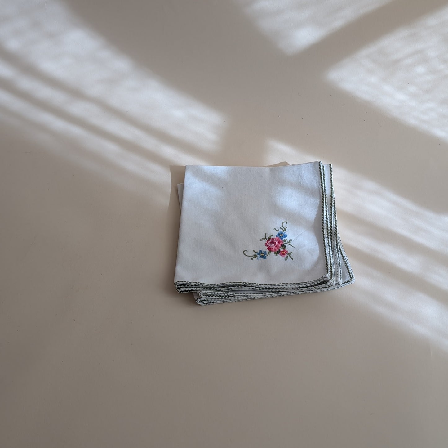 Lot de 6 serviettes, point de croix
