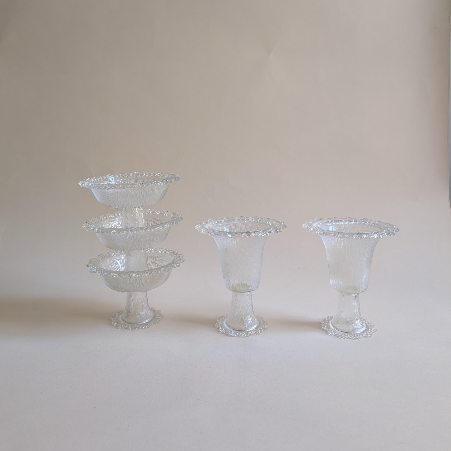 Ensemble de 5 coupelles en verre