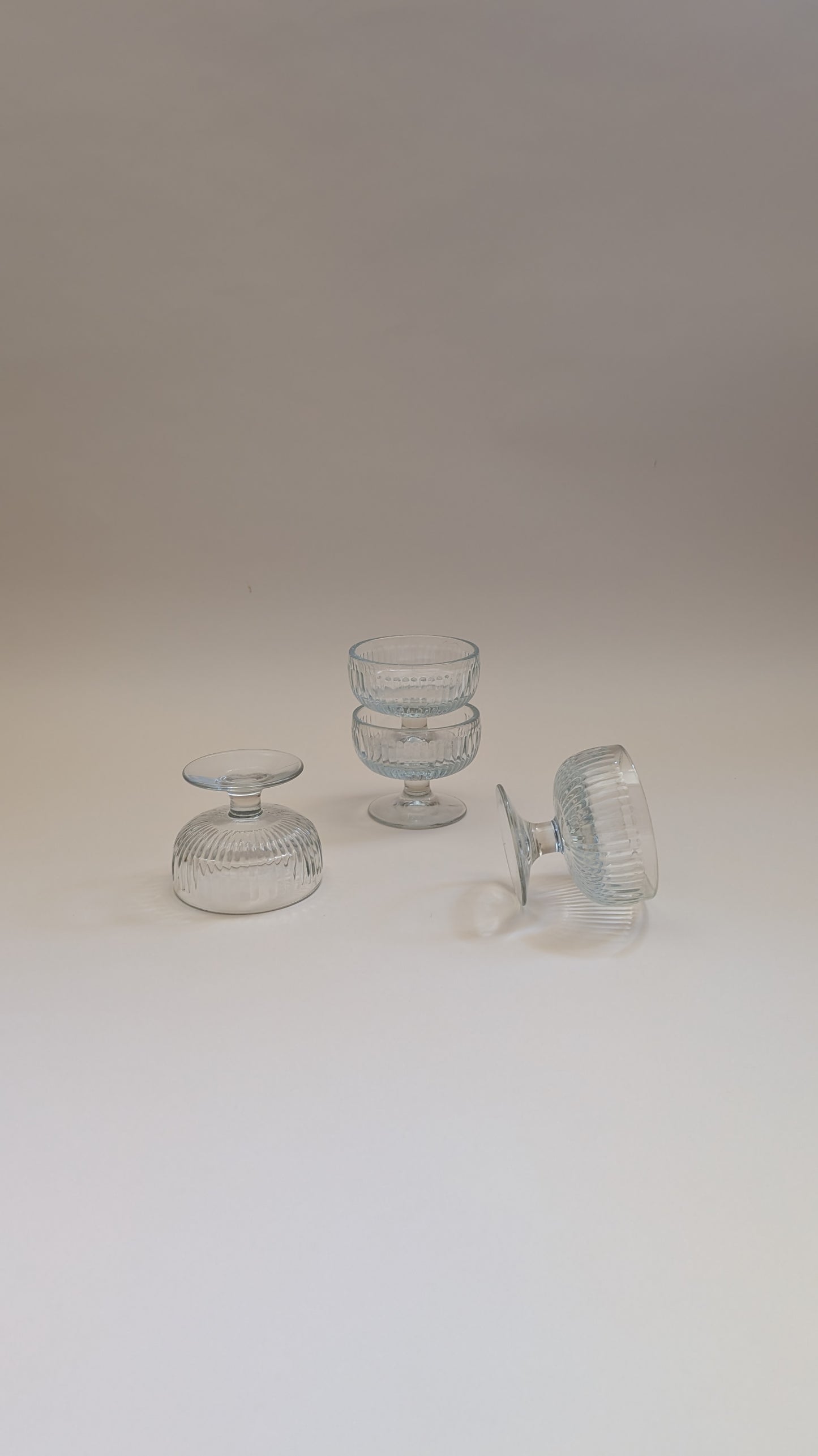 Coupes à glace en verre