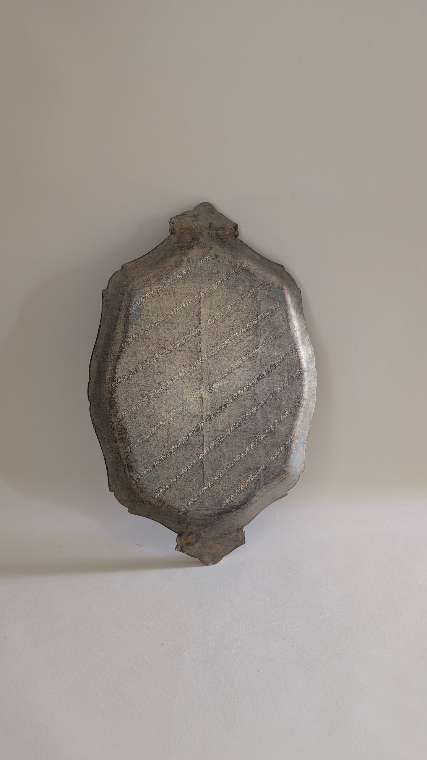 Plateau florentin doré et orange – 44,5 x 29 cm