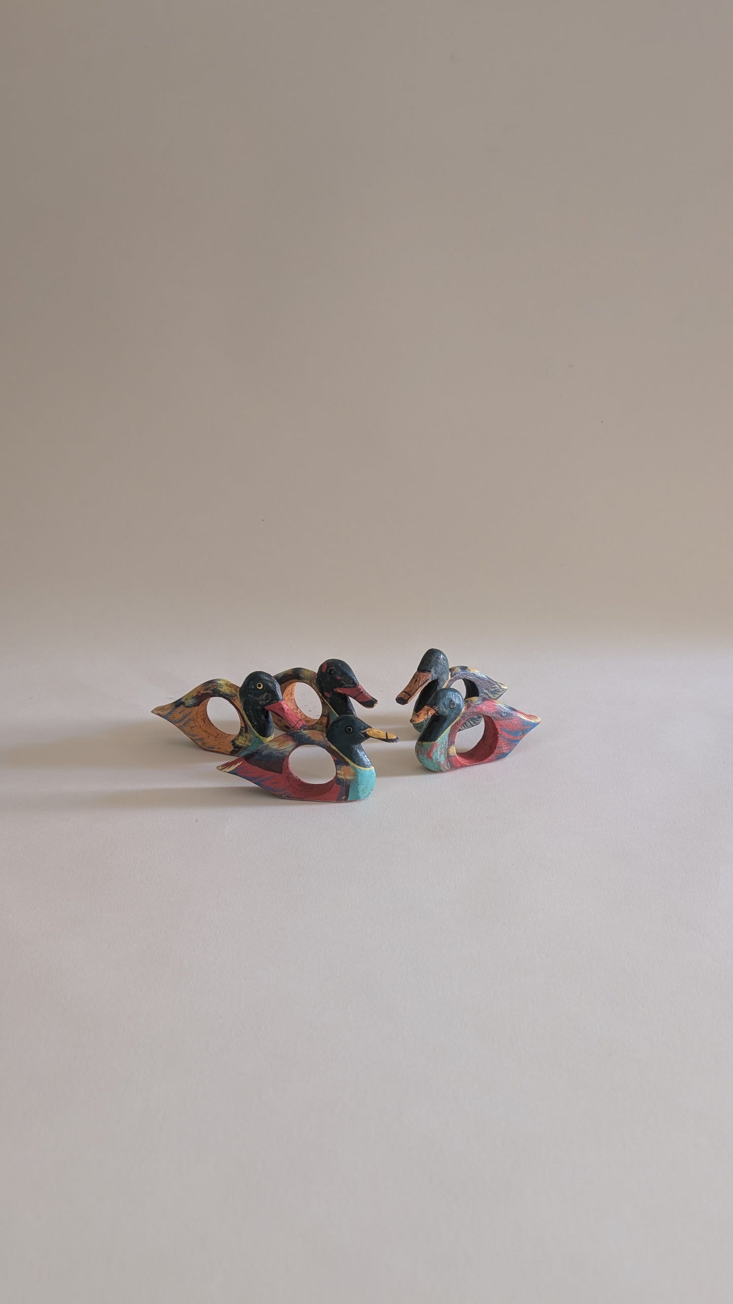 Ronds de serviette en bois – forme de canard