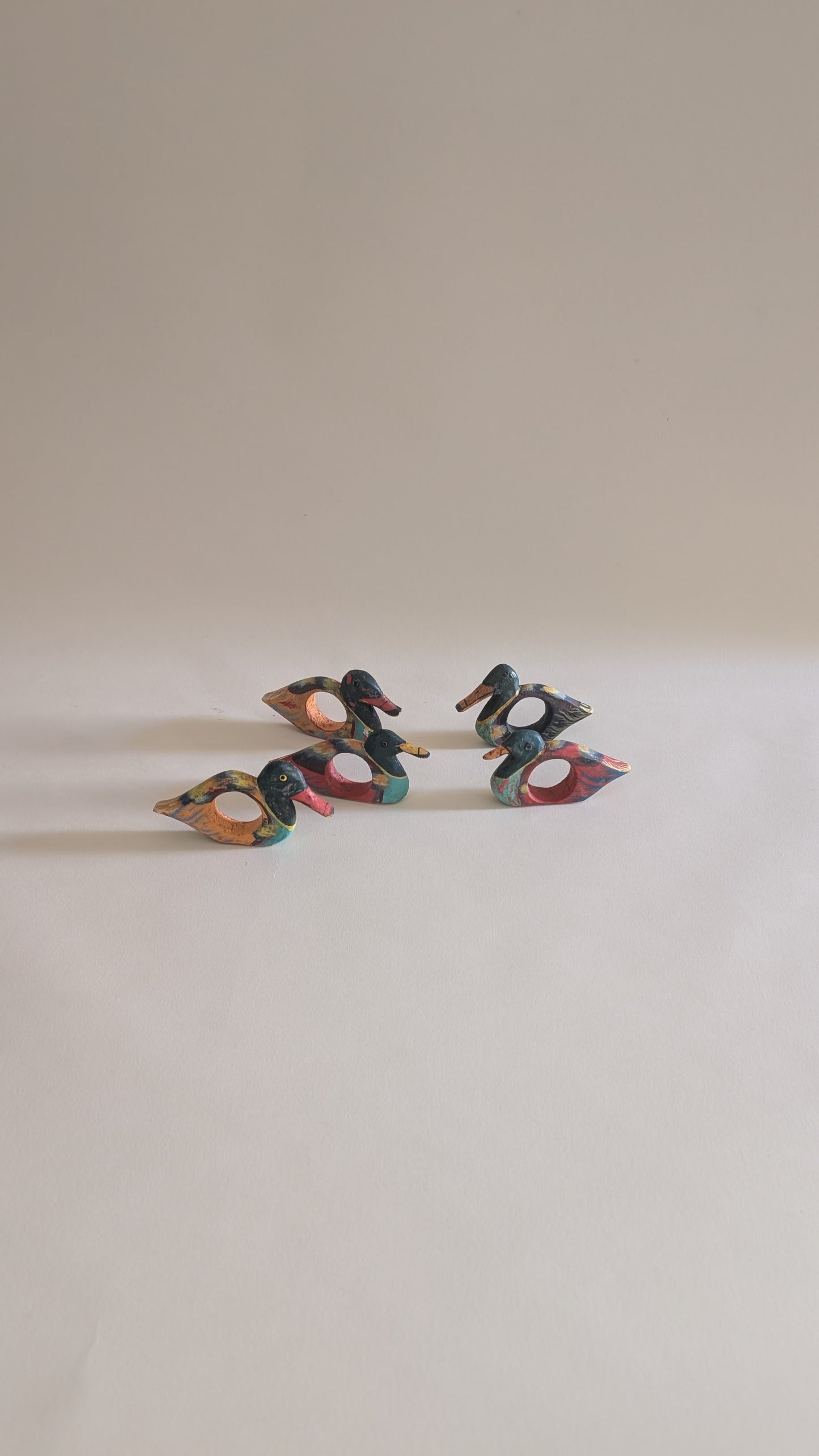 Ronds de serviette en bois – forme de canard