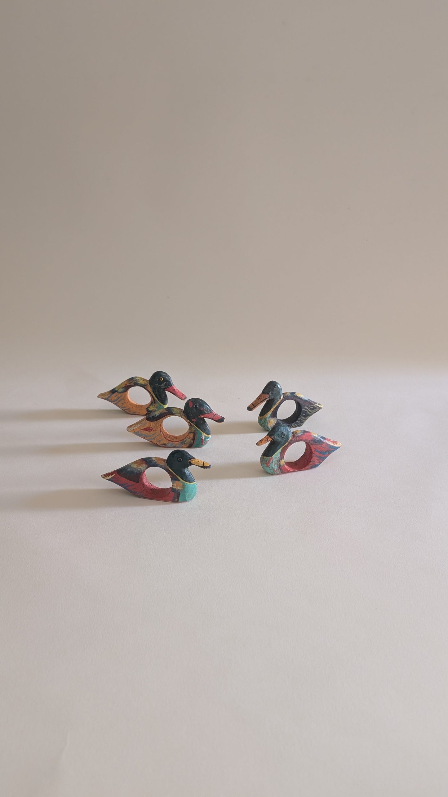 Ronds de serviette en bois – forme de canard