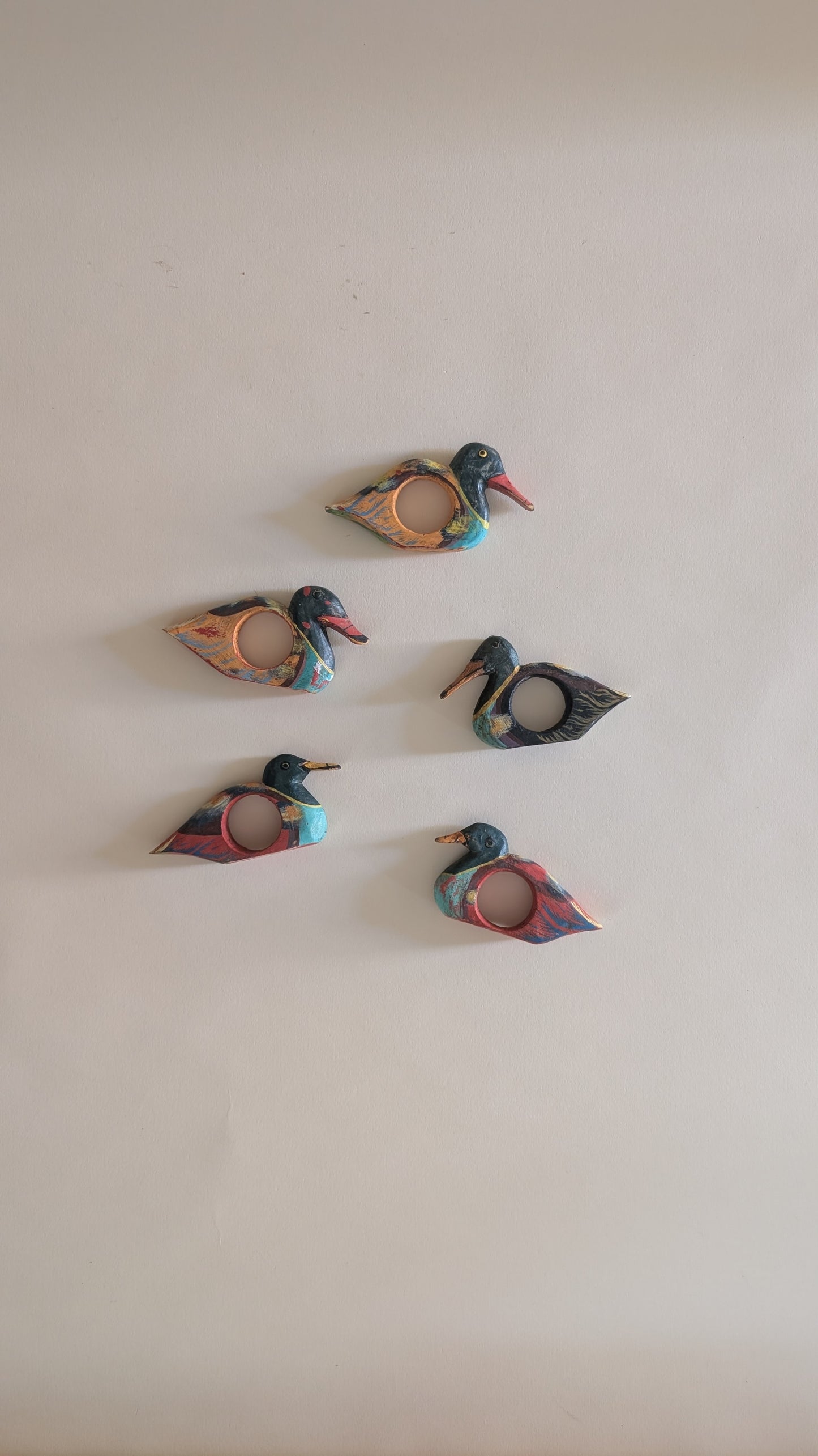 Ronds de serviette en bois – forme de canard