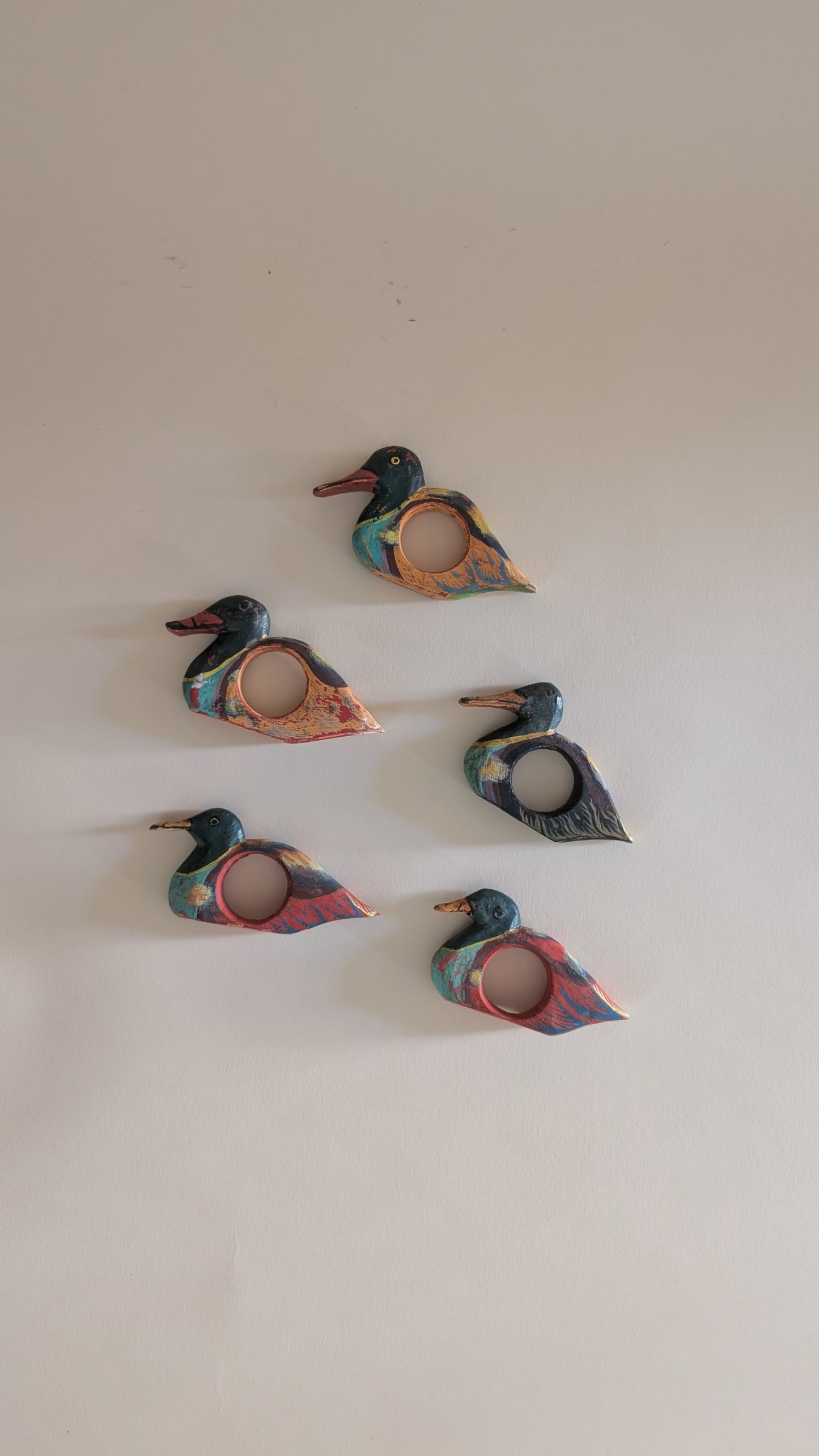 Ronds de serviette en bois – forme de canard