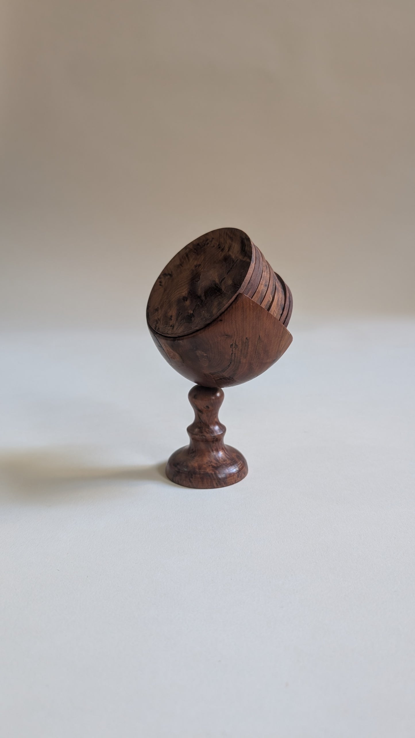 Porte-sous-verres en loupe d’orme
