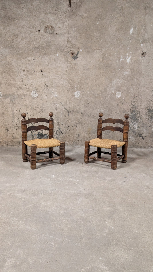 Paire de chaises basses