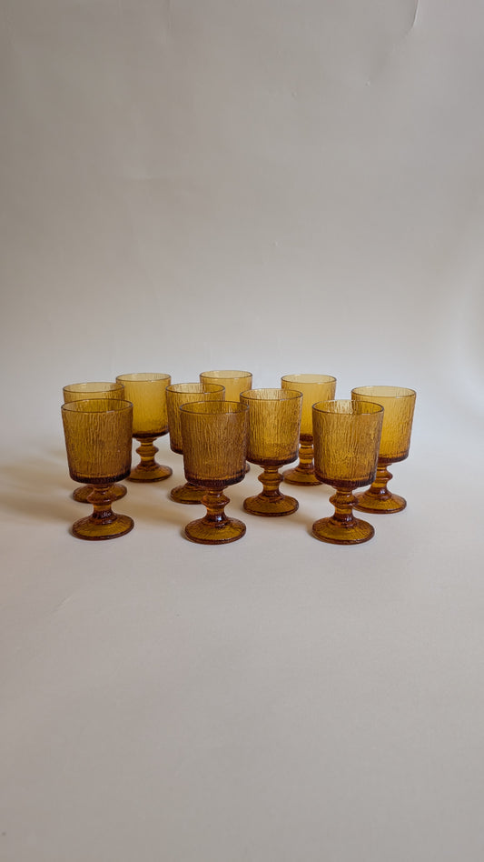Lot de 10 verres oranges
