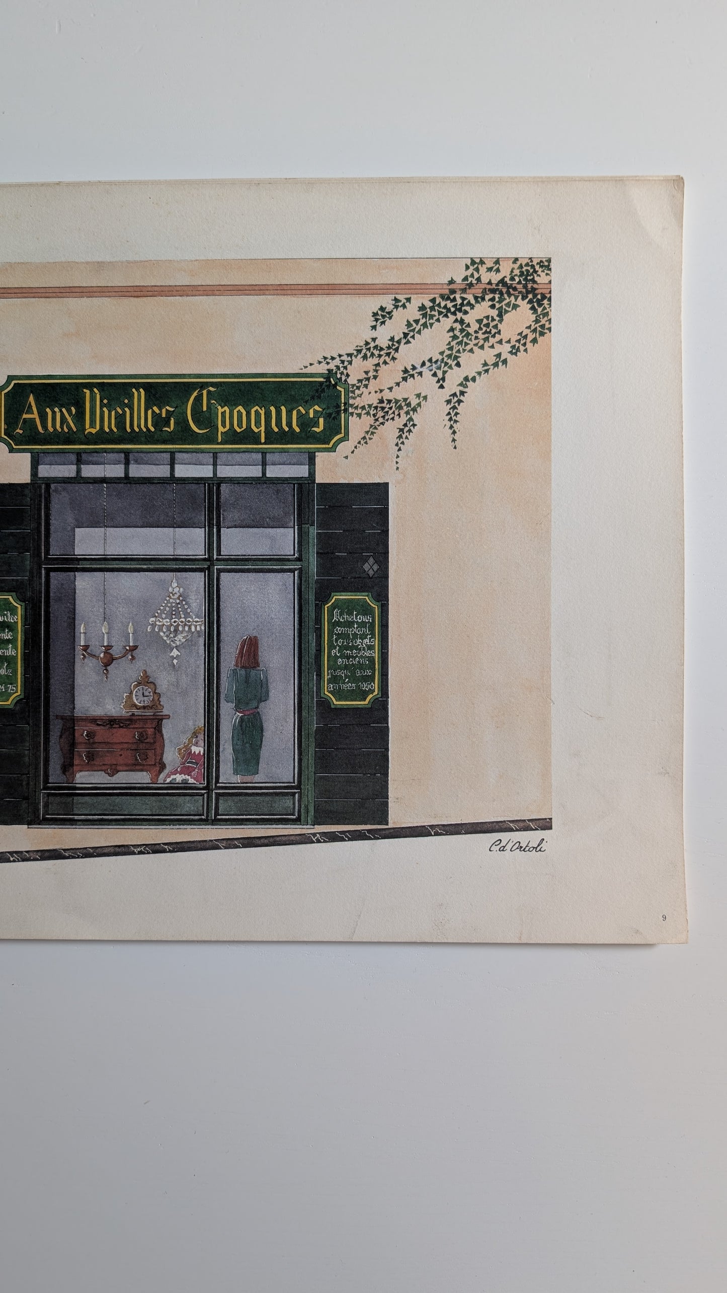 Lithographie "Aux Vieilles Époques" – Catherine d'Ortoli