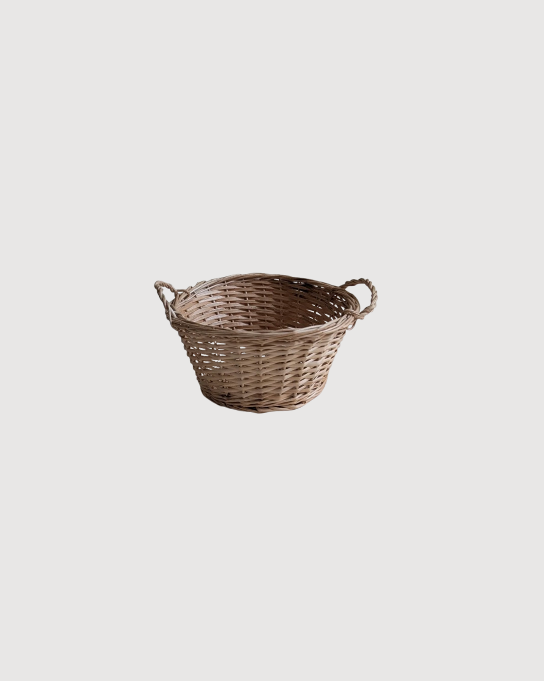 Panier rond en osier bois clair