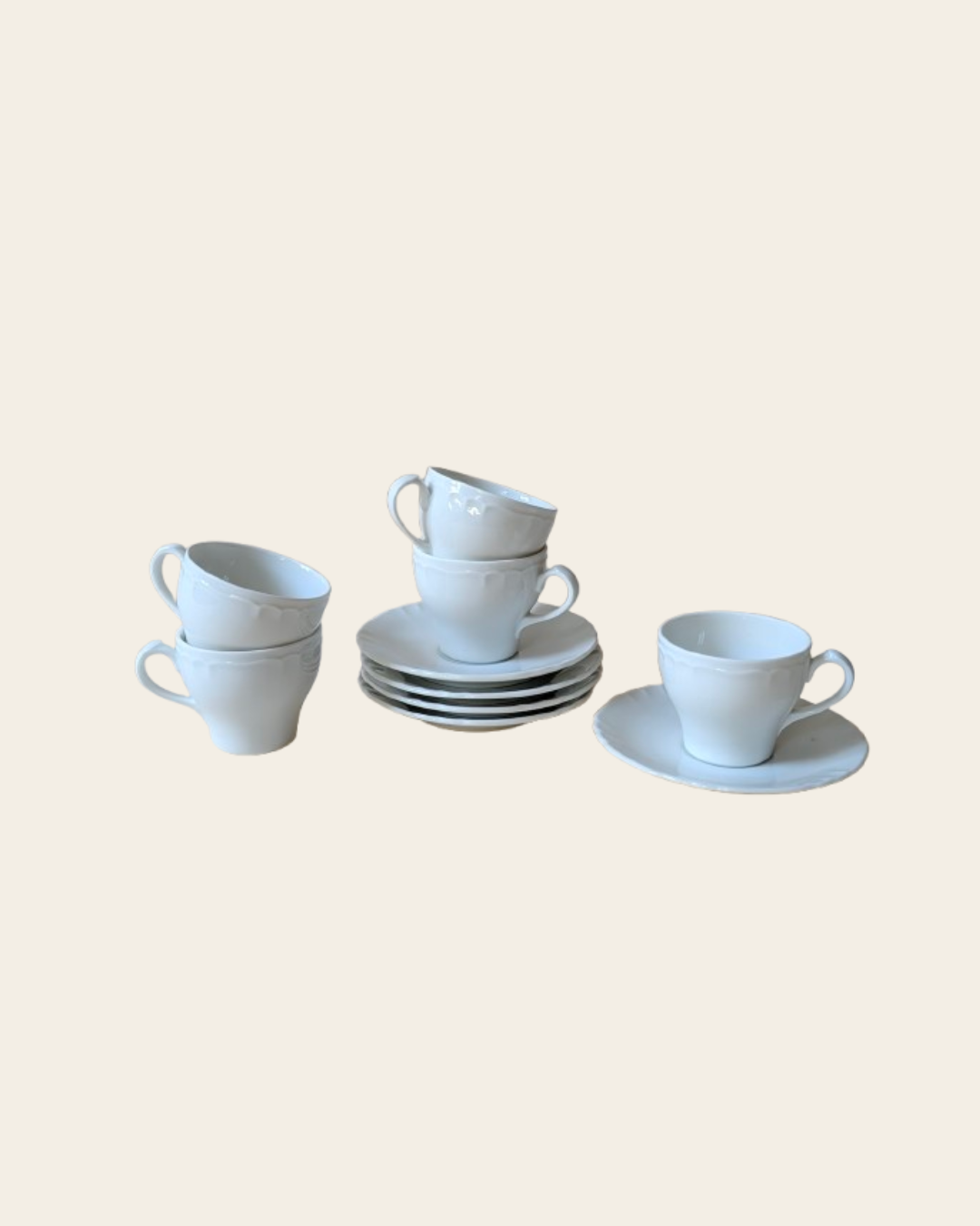 5 TASSES BLANCHES