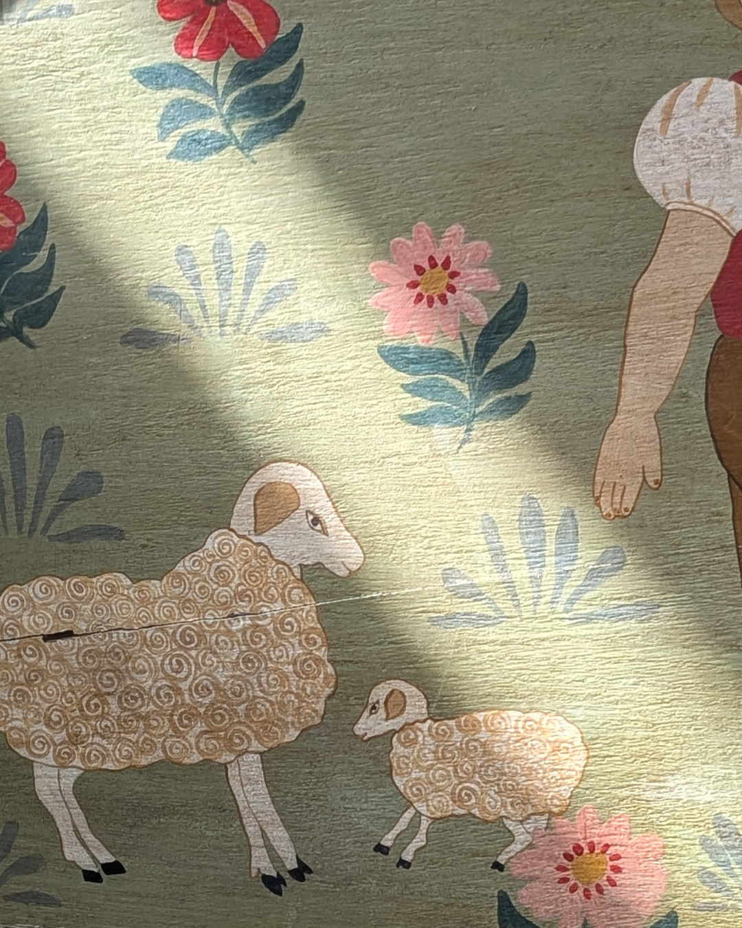 Tête de lit enfant peinte à la main