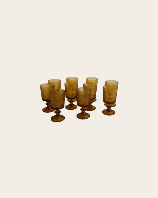Lot de 10 verres oranges