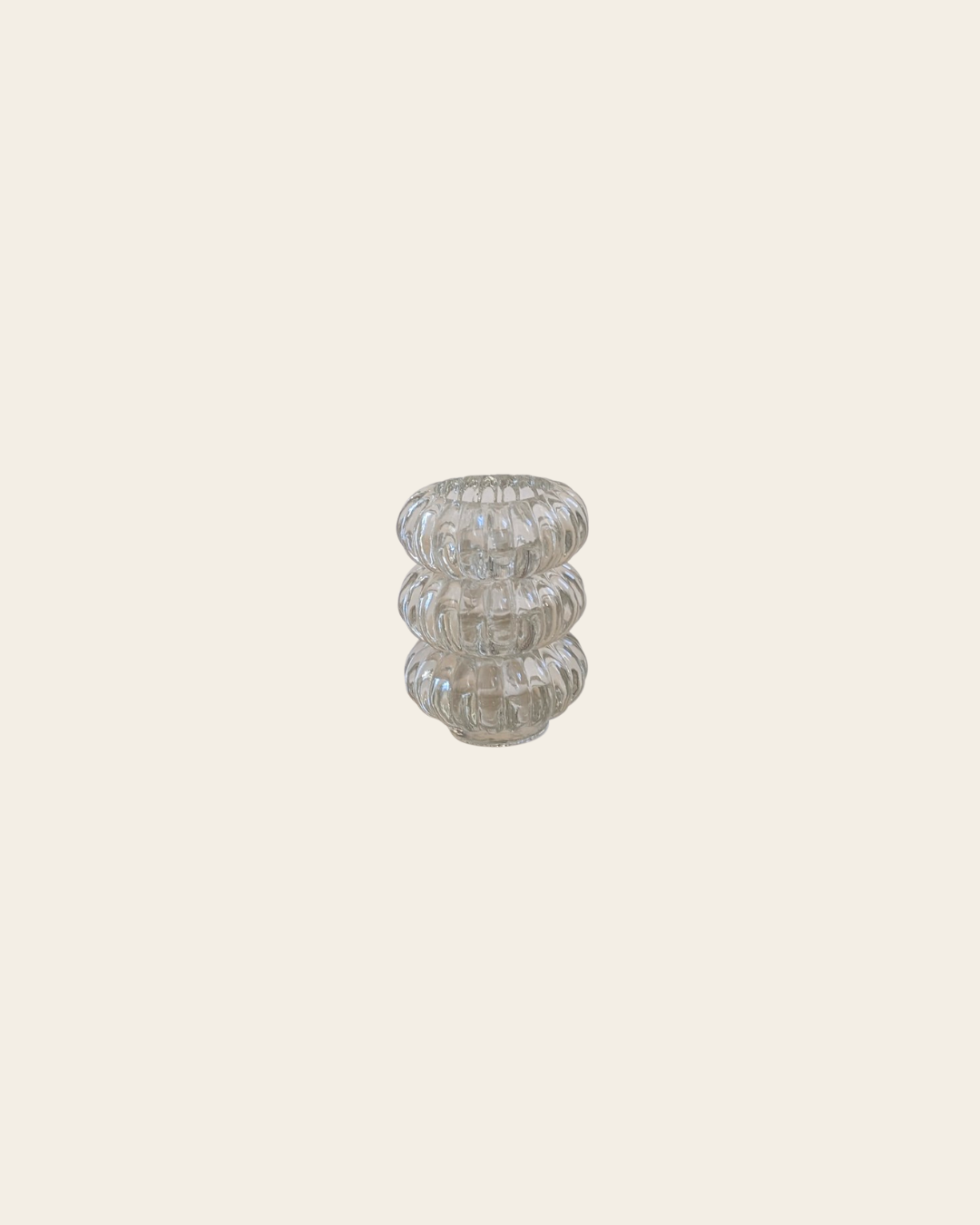 Ensemble de 3 bougeoirs en verre