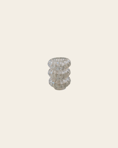 Ensemble de 3 bougeoirs en verre