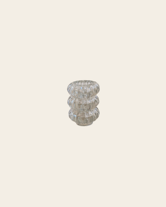 Ensemble de 3 bougeoirs en verre