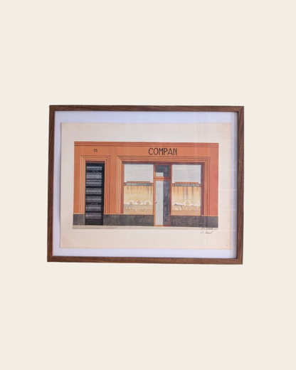 Lithographie "Joaillerie Compan" – Catherine d'Ortoli