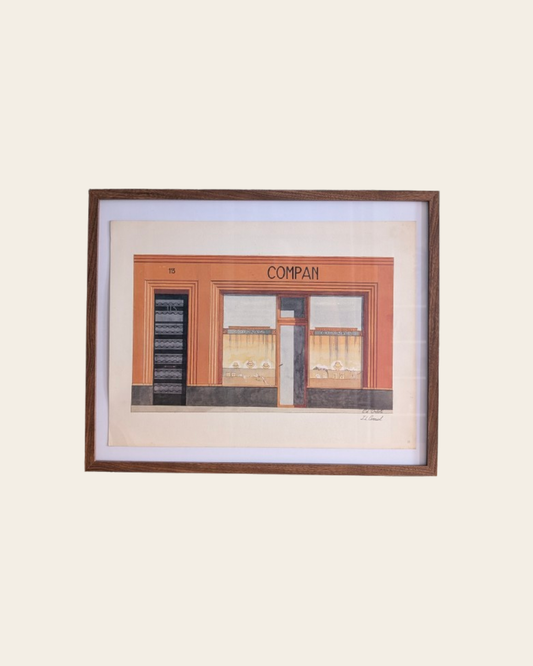 Lithographie "Joaillerie Compan" – Catherine d'Ortoli