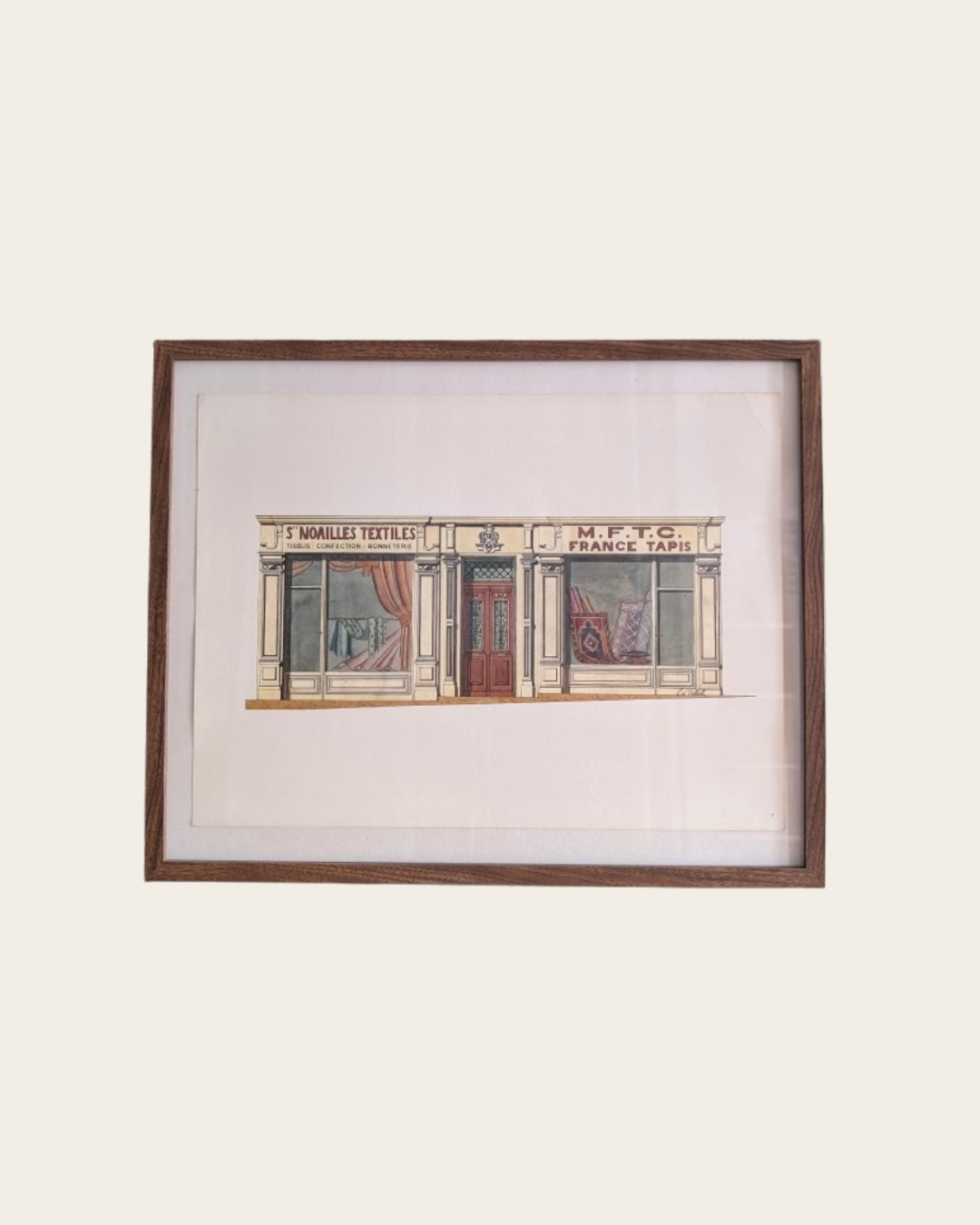 Lithographie "Ste Noailles Textiles" – Catherine d'Ortoli