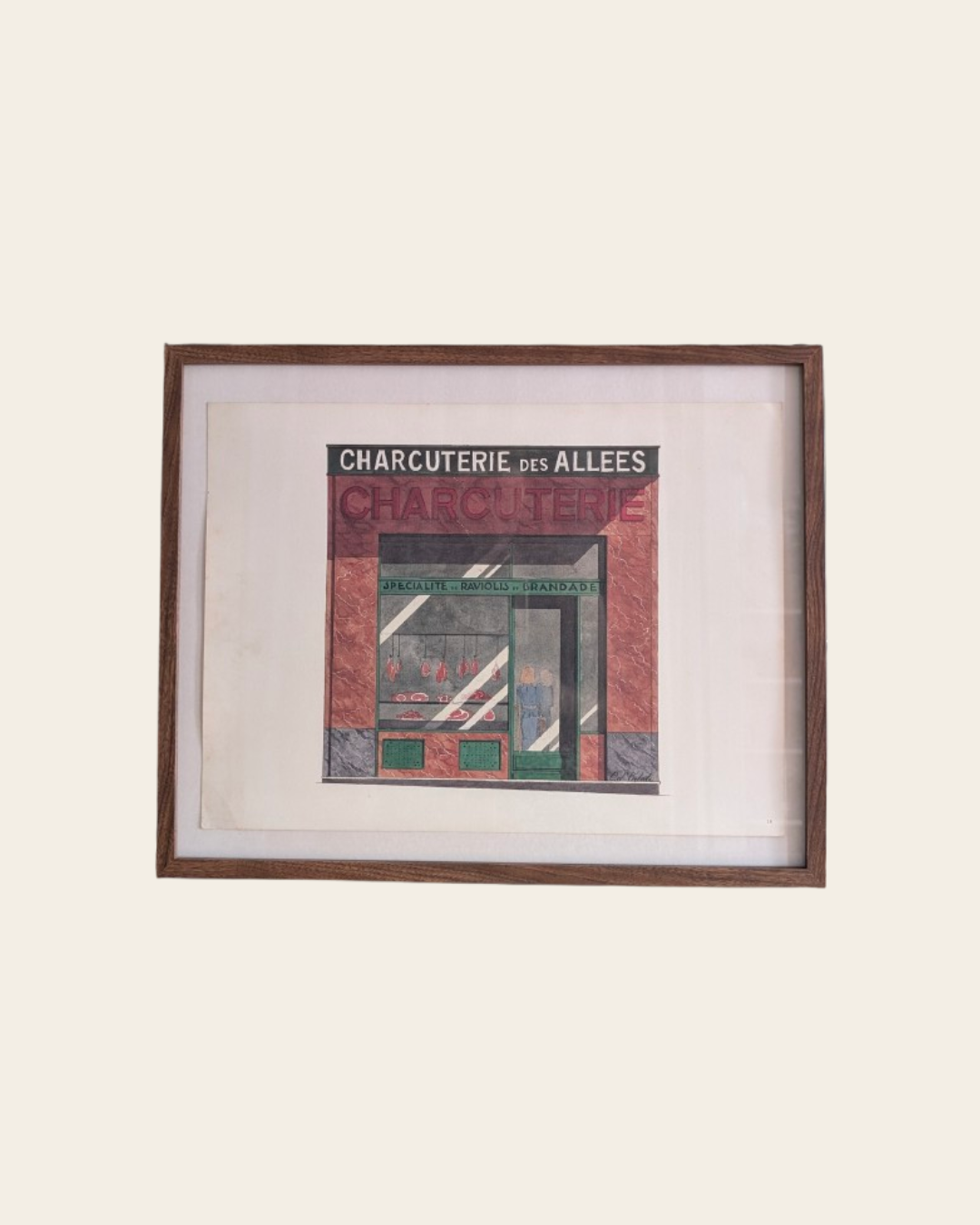 Lithographie "Charcuterie des Allées" – Catherine d'Ortoli