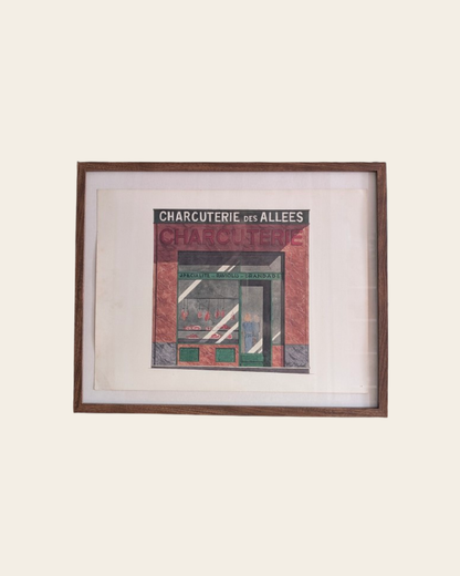 Lithographie "Charcuterie des Allées" – Catherine d'Ortoli