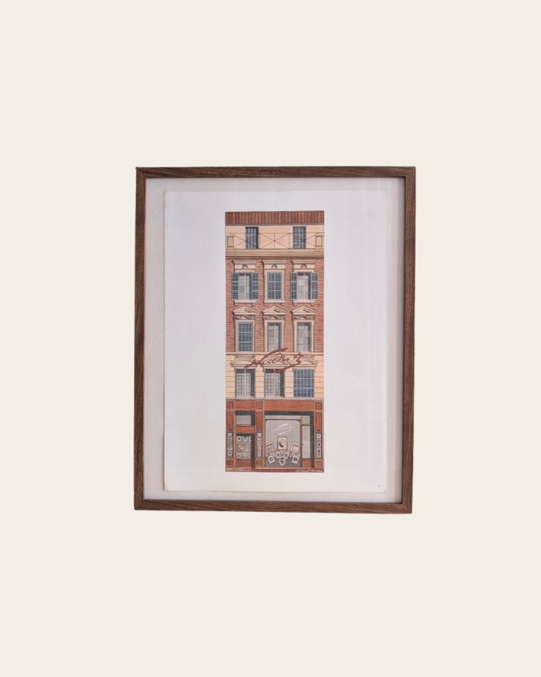 Lithographie "Atelier du Patrimoine - Façade Nadar" – Catherine d'Ortoli