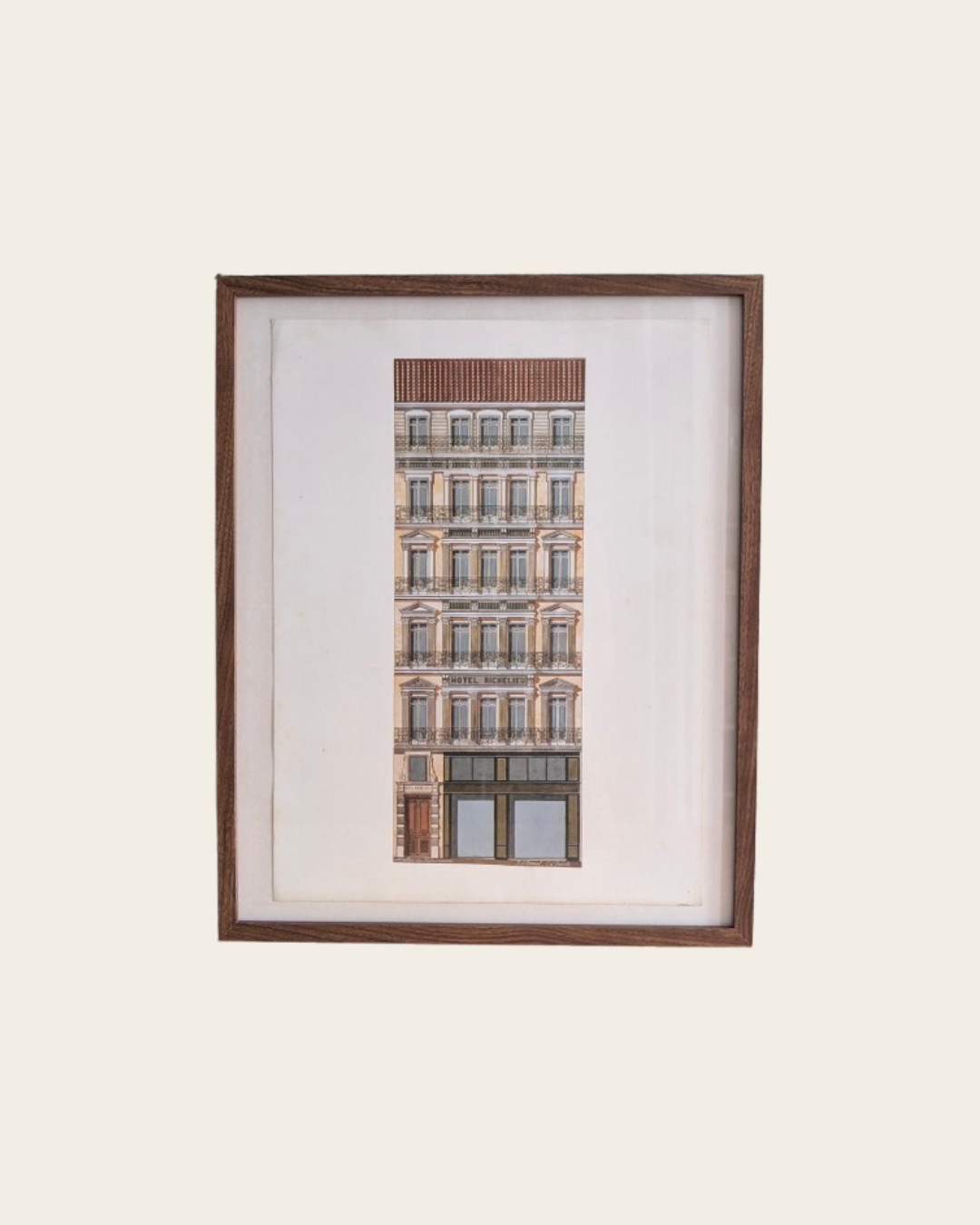 Lithographie "Hôtel Richelieu" – Catherine d'Ortoli