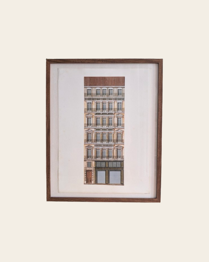 Lithographie "Hôtel Richelieu" – Catherine d'Ortoli
