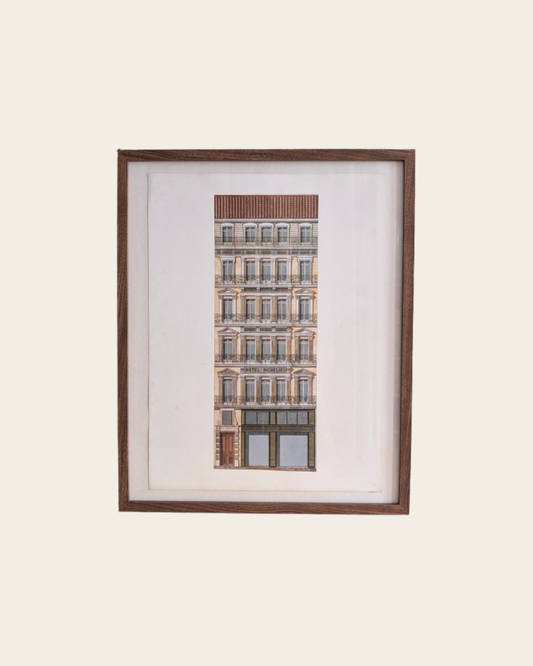 Lithographie "Hôtel Richelieu" – Catherine d'Ortoli