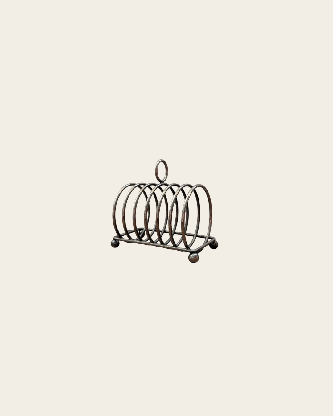 Porte-toast vintage en métal chromé à spirales