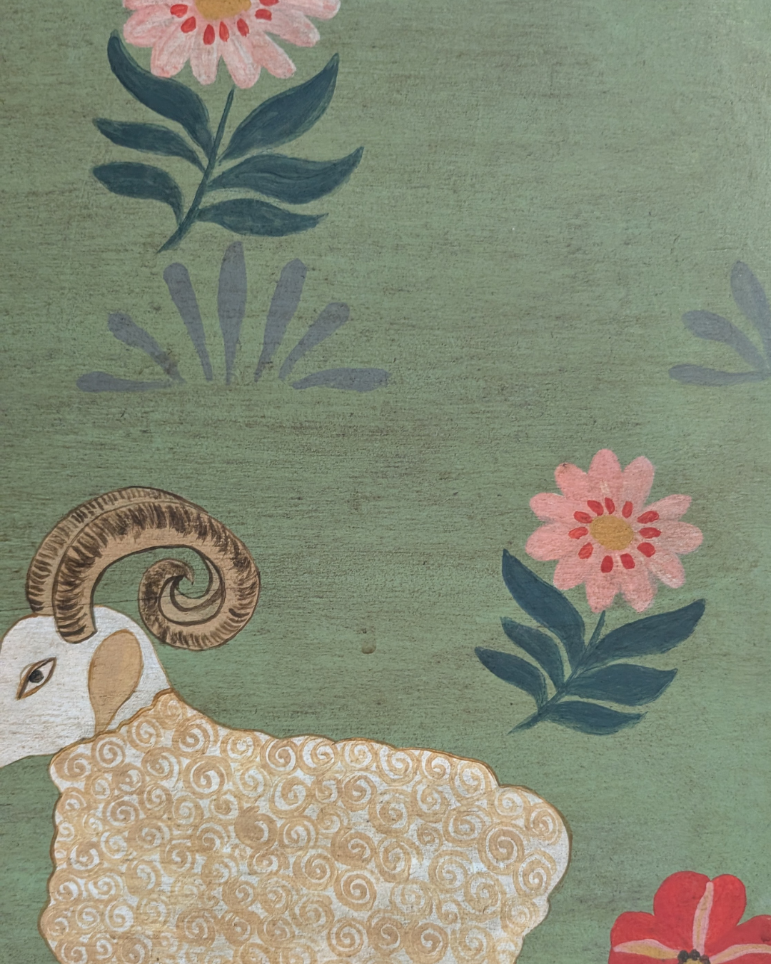 Tête de lit enfant peinte à la main