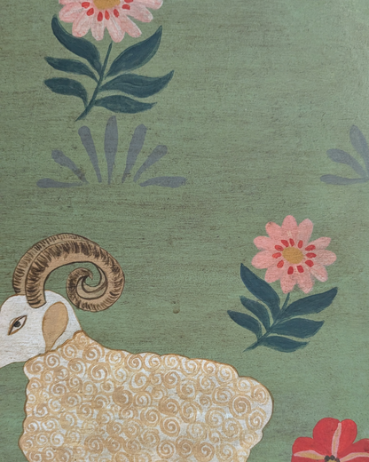 Tête de lit enfant peinte à la main