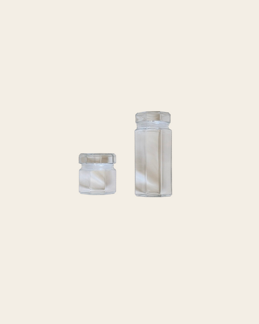 Boîtes de rangement octogonales en verre