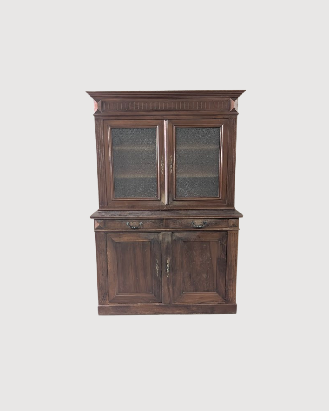 Buffet vitrine en bois massif