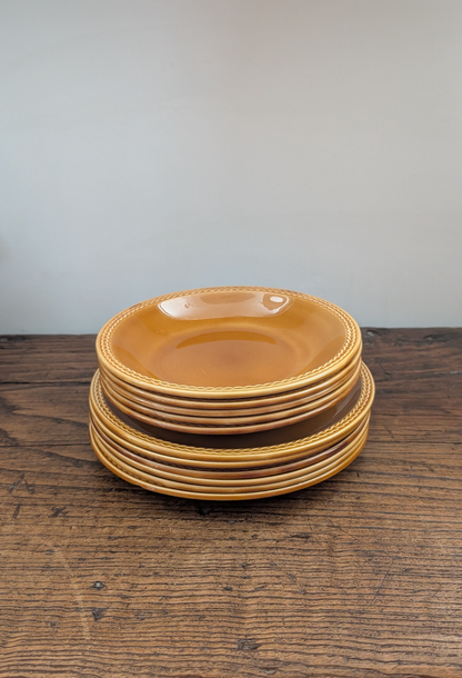 Ensemble de 5 assiettes plates et 5 assiettes creuses en céramique