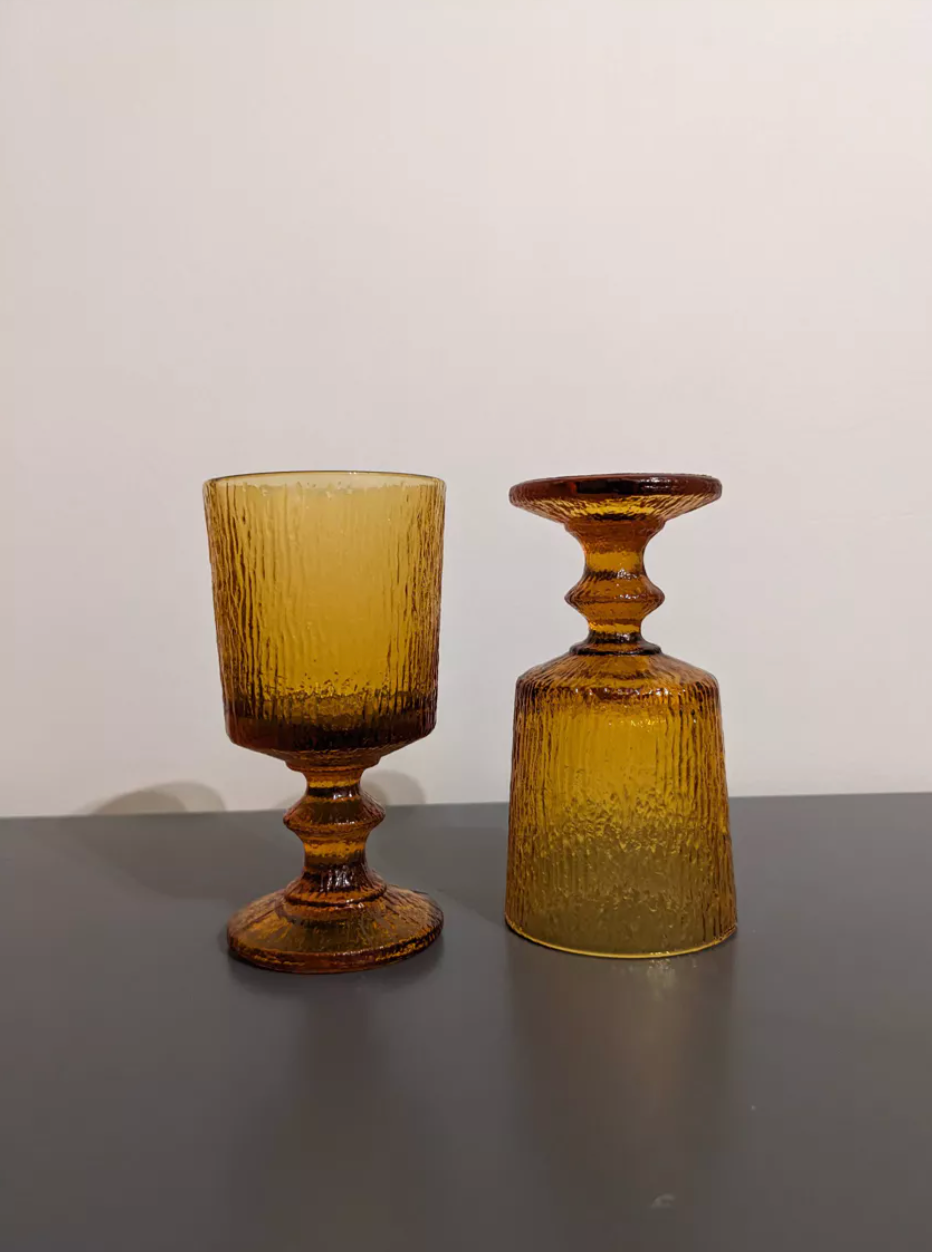 Lot de 11 verres oranges