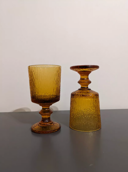 Lot de 11 verres oranges