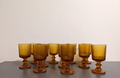 Lot de 11 verres oranges