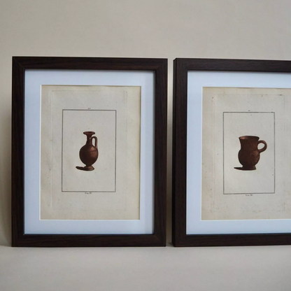 Triptyque de gravures poterie antique anciennes