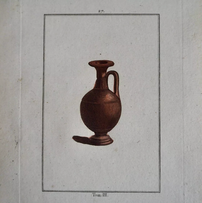 Triptyque de gravures poterie antique anciennes