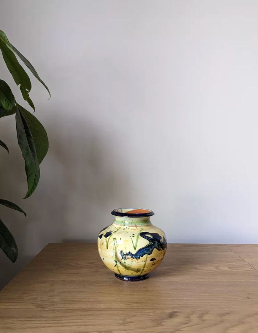 Vase glaçure multicolore